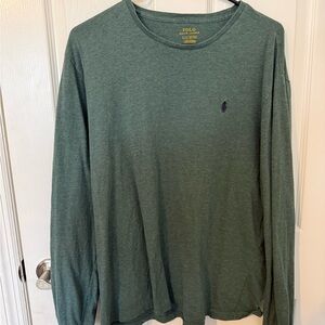 Polo by Ralph Lauren Men's Teal Long Sleeve Tee